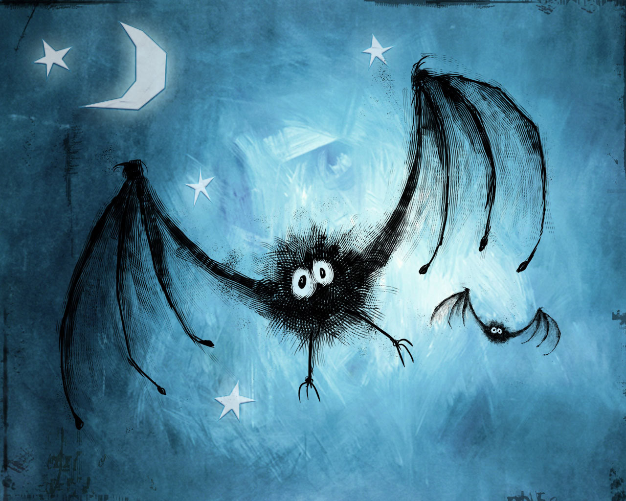 Scary Bats Wallpaper