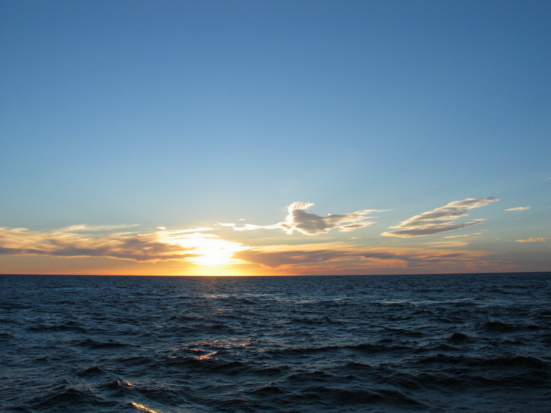 Sunset At Sea Wallpaper