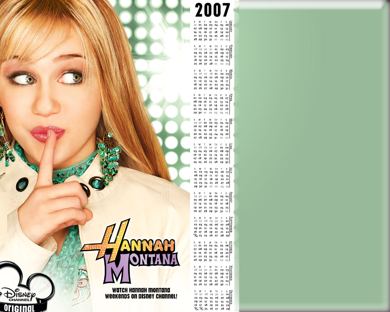 Hannah Montana Calendar Wallpaper