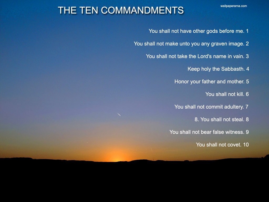 The Ten Commandments Wallpaper