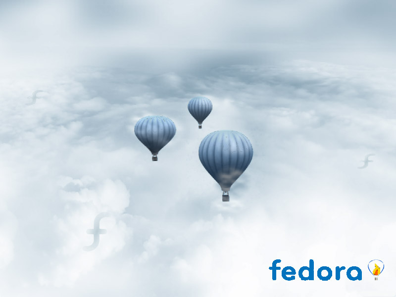 Fedora Balloons Wallpaper