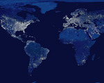 Earth View From Space At Night Wallpaper